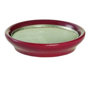 Eschenfelder Kresse-Sieb, Keramik weinrot, 12 cm ø