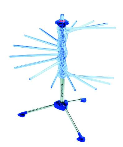 Nudeltrockner / Pastaständer, transparent blau