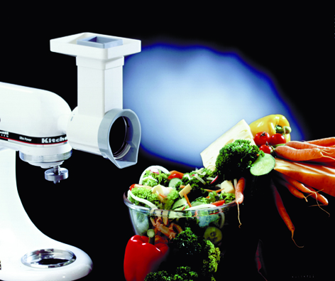 Mes. Rohkostvorsatz MVSA KitchenAid m. 3 Trommeln