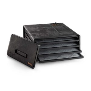 Excalibur Dörrgerät 4 Einschübe, Analog, ohne Timer, schwarze Tür, 4400220F