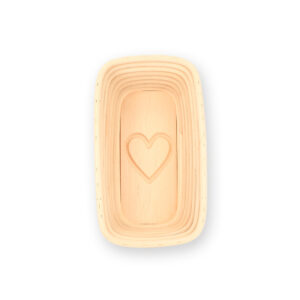 Gärkorb Motiv Herz, eckig (0,75 kg)