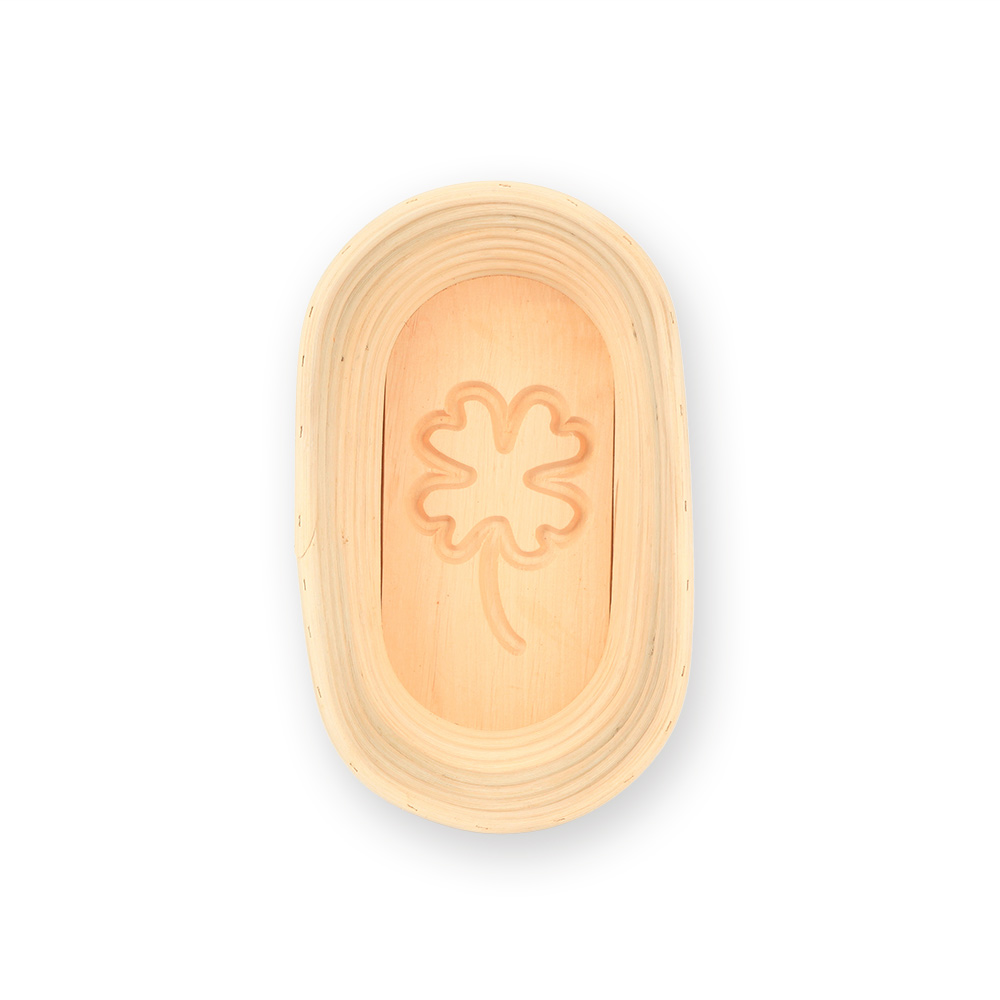 Gärkorb Motiv Kleeblatt, oval (1 kg)
